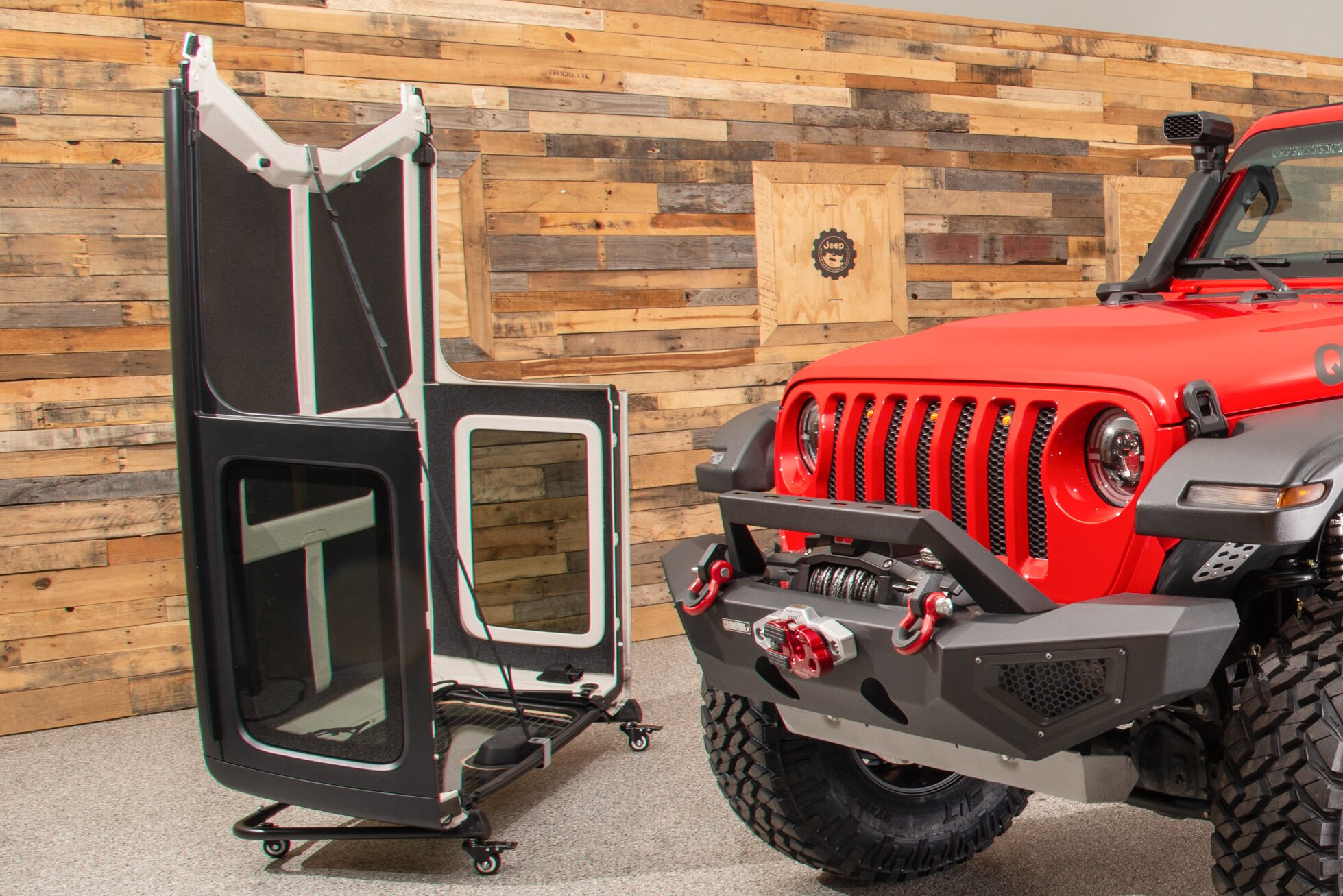 jeep wrangler JK JL ハードトップ ストレージ カート ジープ Quadratec QJW-JL-HTC Deluxe Heavy Duty Hardtop Storage Cart